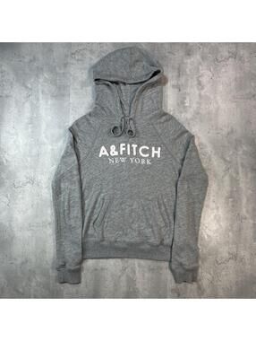 Y2K Grey Abercrombie & Fitch Grunge Hoodie